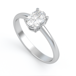 Anillo con moissanita 1 ct