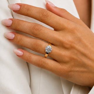 3 ct cultured diamond ring