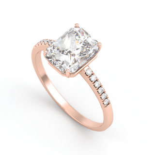 Ring with cultured diamonds 3.12 ct