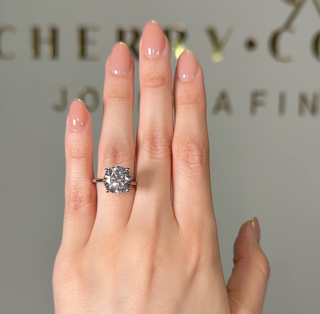 3 ct cultured diamond ring
