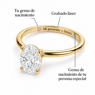 1 ct cultured diamond ring