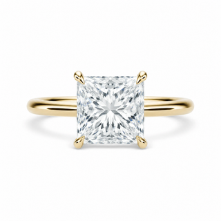 Anillo con diamante de laboratorio princesa 4 ct