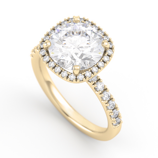 Ring with 3 ct moissanite