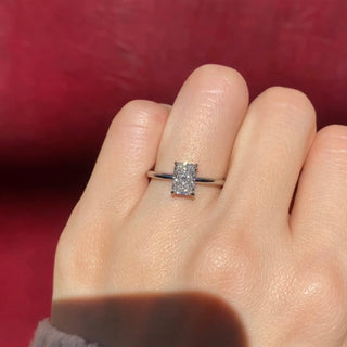 Anillo con moissanita 1 ct