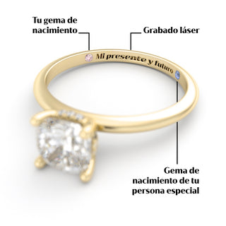 Anillo con diamantes naturales 0.80 ct