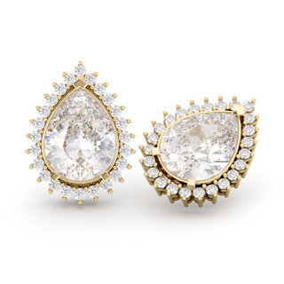 Earrings with moissanites 3.5 ct