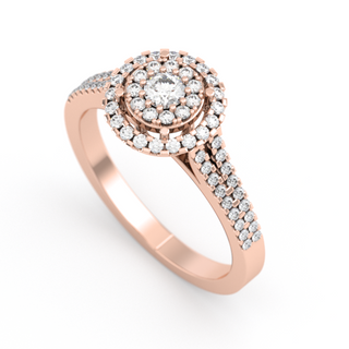 Ring with cultured diamonds 0.83 ct