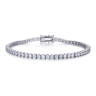 Tennis bracelet with moissanites in 925 fine silver