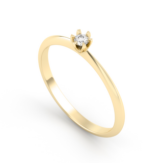 Ring with cultured diamond 0.060 ct