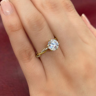 Anillo con moissanitas 1.15 ct