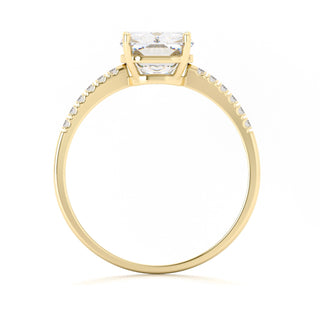 Ring with cultured diamonds 3.12 ct