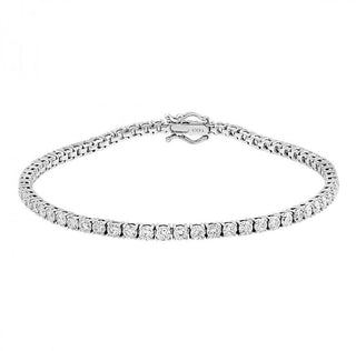 1.89 ct diamond tennis bracelet in 14k white gold