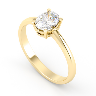 Ring with moissanite 1 ct