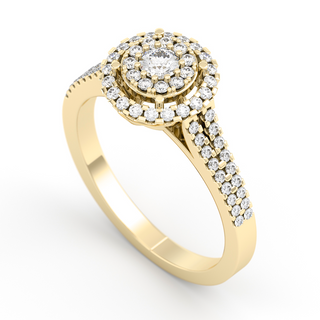 Ring with cultured diamonds 0.83 ct