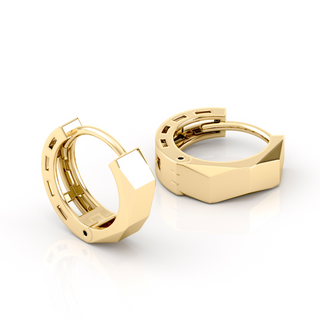 Minimalist hoop earrings in 10k, 14k and 18k gold