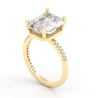 Ring with moissanites 8.12 ct