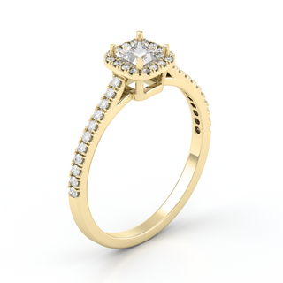 Ring with cultured diamonds 0.80 ct