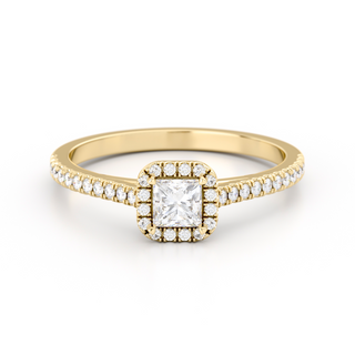 Ring with cultured diamonds 0.80 ct