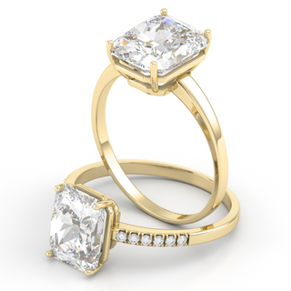 Ring with cultured diamonds 3.12 ct